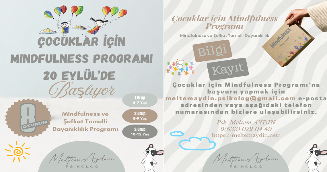 Mindfulness Programı 20 Eylül 2025'de Başlıyor